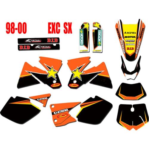 5 styles Motorcycle Graphics Decals Stickers kits For KTM EXC 1998 1999 2000 For KTM SX 2000 1999 1998 125 200 250 300 380 400