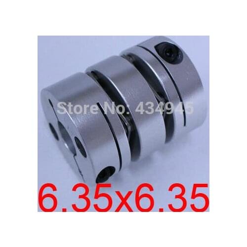 6.35x6.35 6.35mm Double diaphragm Disc coupling ,electric coupler screw rod Stepper servo motor encoder shaft coupling D26 L35
