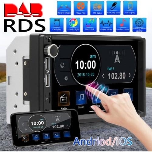 X5DAB 2 Din Car Radio USB FM AM Radio Bluetooth-compatible 4.0 o Touch Screen Universal MP5 Player 2 Din USB Bluetooth Mirror