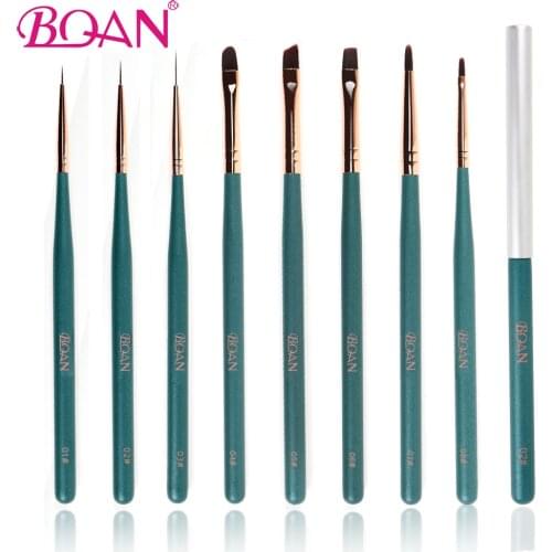 BQAN 1 Pc Nail Art Polish Gel Brush Nail Painting Drawing Liner Brushes Pen 5mm/7mm/11mm Manicure Art Petal Brush #4 Oval Hair