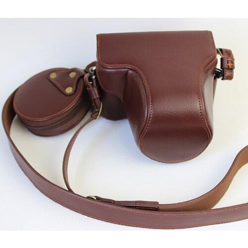 Real Genuine Leather case Camera Bag cover For Olympus PEN-F PEN F penf With Strap Removable Battery Design