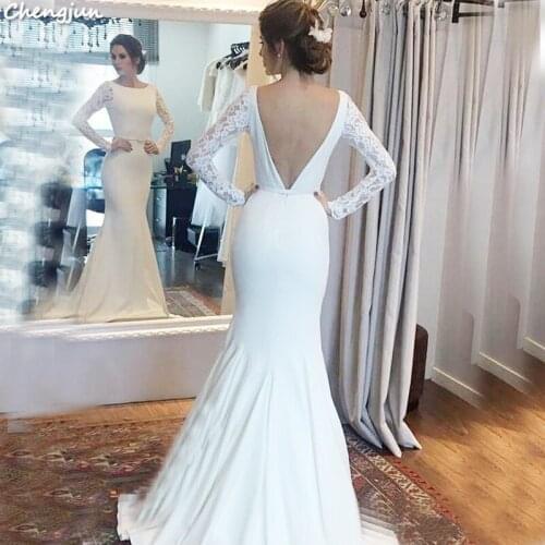 "Chengjun Queen Fish Tail Noble Long Sleeve Wedding Dress 2019 "
