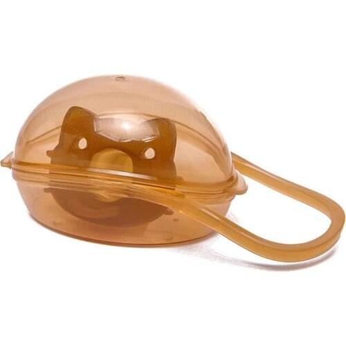 0-6 Month Essential Baby Pacifier Silicone Nano Silver Pacifier Newborn Soothing Pacifier Box Pacifier Clip Yellow Easy To Clean