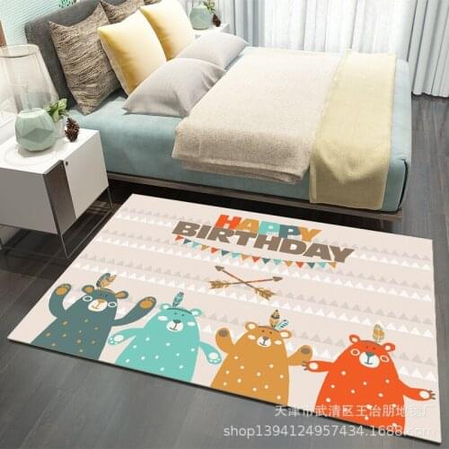 Childrens room bedside 3D cartoon carpet cartoon children crawling cartoon carpet
