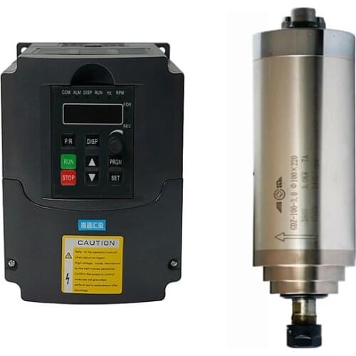 CNC machine water cooled spindle motor 800W/1.5/2.2kw ER11/ER20 collet vfd inverter for cnc engraving machine wood router