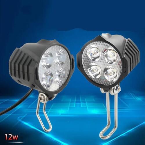 Ebike E-Bike Electric Scooter Light 12V-72V Electric Bicycle Light with Horn Waterproof Headlight Horn Set for m365