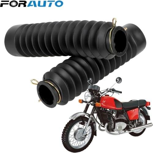 FORAUTO 2Pcs Motorcycle Front Fork Shock Absorber Dust Cover Gaiters Gators Boots Dust Proof Sleeve Protector Damping Rubber