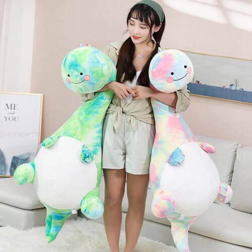 Huggable Giant Cute Rainbow Dinosaur Plush Toys Stuffed Animal Baby Kids Doll Soft Pillow Kawaii Birthday Gift Home Decoration