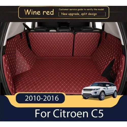 For Citroen C5 2010 2011 2012 2013 2014 2015 2016 Car Trunk Mats Auto Carpets Cargo Rear Liners Car sticker For Citron Accessory