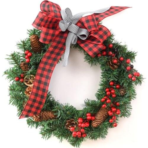Creative Christmas Door Wreath Christmas Decoration Artificial Garland Wreaths For Car Home Window Wall Decoration