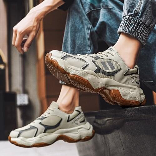 Autumn Hot Sale Explosion Fashion Men Sneakers Flats Platform Lace-Up Casual Breathable Male Trainers Outdoor Jogging Shoes