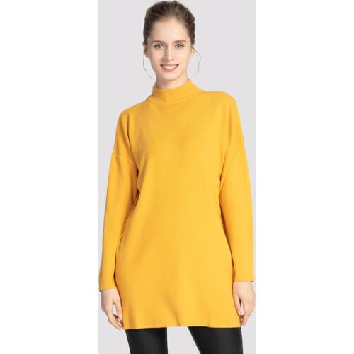Marwin 2021 New-Coming Spring Solid Long Women Turtleneck Women Sweater High Street Street Style Female Knitwear