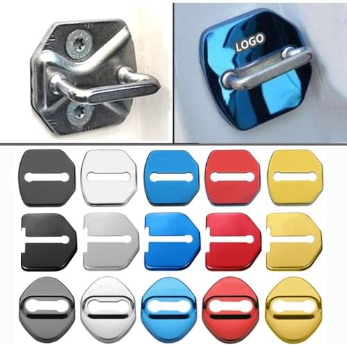 4pcs Car Door Lock Cover Stickers for Ford Focus Edge Kuga Escort Fiesta Taurus Everest Mondeo Territory Escape Auto Accessories