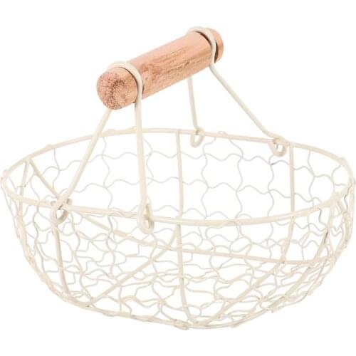 Desktop Decoration Fruit Basket Multifunctional Egg Iron Basket for Daily Use