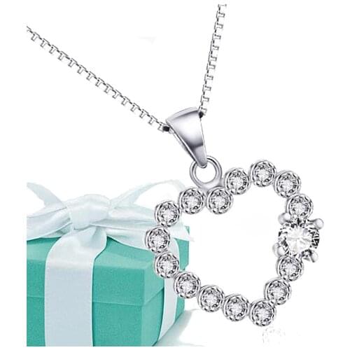 2015 925 Silver New Austrian Crystal Pendant,Fashion & High Quality Christmas Gift Women Necklace Charms Free Shipping,16 inch