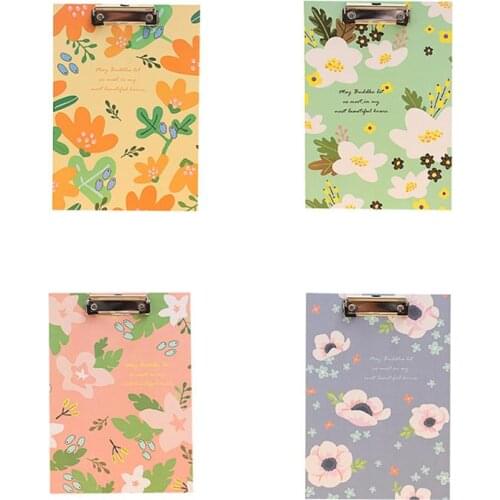 Office Stationary Clip Board A4 Clipboards Holder Folder For Memo Paper Files Document Holding Flower Series A4 Folder Board