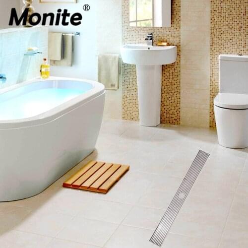 Luxury 304 Stainless Steel Bathroom Drains Rectangle Deodorization Bathroom Linear Shower Floor Drain Srainer 600mm x 68mm