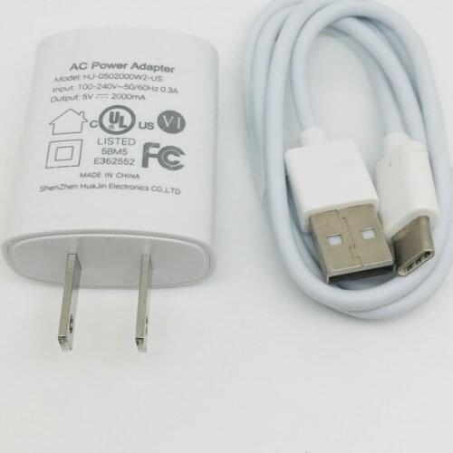 Original US Plug For Oukitel WP5/WP5 Pro/C21 Charger Travel Power Adapter+Wire USB Cable