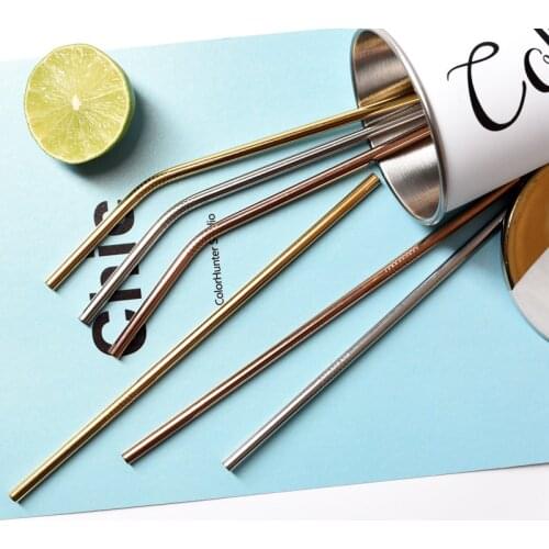 Drinking Straws Stainless Steel Reusable Straight Metal Drinks Straw for Mason Jar Portable Bar Party Accessory 20oz