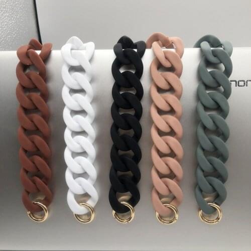Fashion Jelly Color Women Frosted Acrylic Resin Chain Bags Shoulder Strap Easy Matching Handbag Detachable Belts Handle Bag