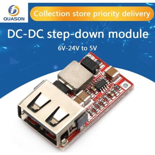 Fine 6-24V 12V/24V to 5V 3A CAR USB Charger Module DC Buck step down Converter 12v 5v power supply module