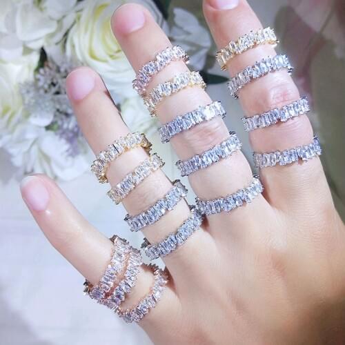 Thin T Ring Brand Engagement Handmade AAA Cz Wedding Rings For Women Fashion Finger Accessories Anel For Wedding