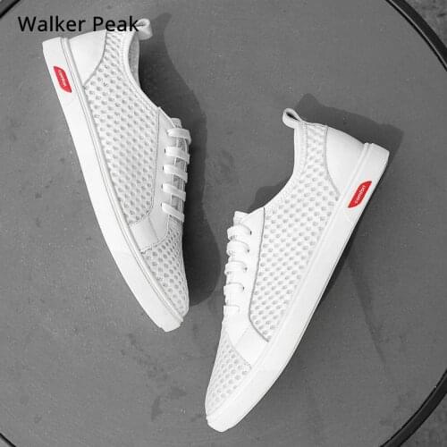 Brand Summer Breathable Mens Casual Shoes 2021 new Mesh White Mens Footwear Male Walking White Shoe Fashion Big Size 12