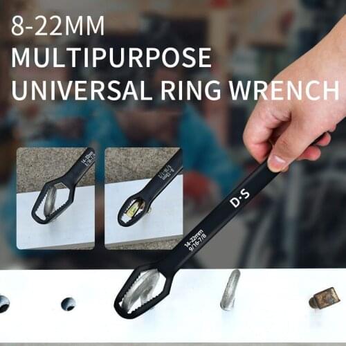 Universal Wrench Double End Multifunctional Adjustable Wrench 8-22mm Self-Tightening Wrench Repair Tool for Bicycle Car