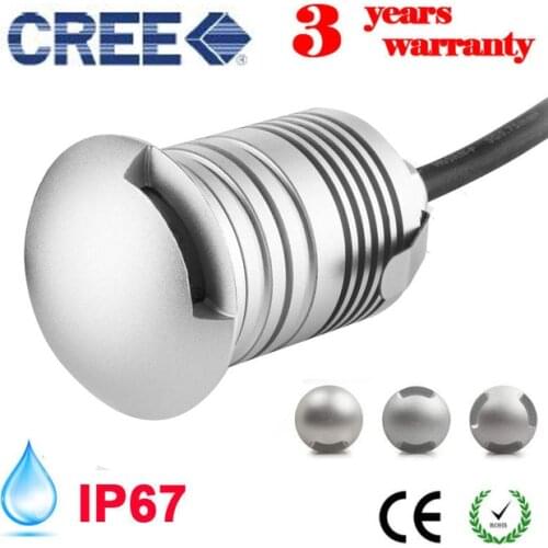 20pcs/lot 3W 12V IP68 Outdoor Recessed Deck Floor Ground Spot Lighting Inground Uplight Driveway Concrete paver light