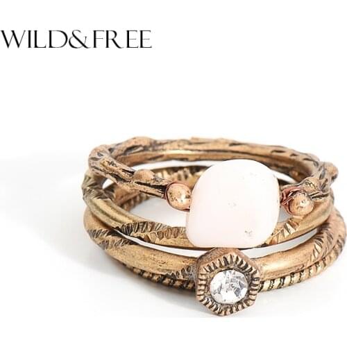 Bohemian Handmade 4pcs Stone Midi Ring Sets for Women Boho Beach Vintage Turkish Punk Knuckle Ring Jewelry Party 2017 New