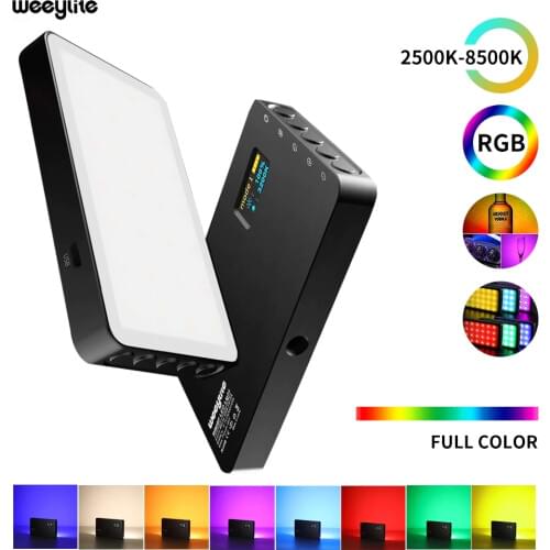 VILTROX Weeylife RB08P RGB 2500K-8500K Mini Video LED Light Fill Light Built-in Battery for Phone Camera Shooting Studio
