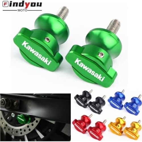 Motorcycle CNC M10 Swingarm Slider Spools stand screws For Kawasaki ZX6R Z1000 ER6N Z750 Z750R Z250 NINJA 300 ER6F VULCAN S650