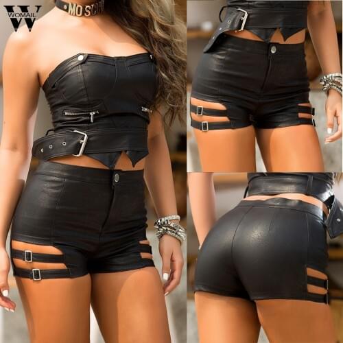 Womail Women's Leather Shorts