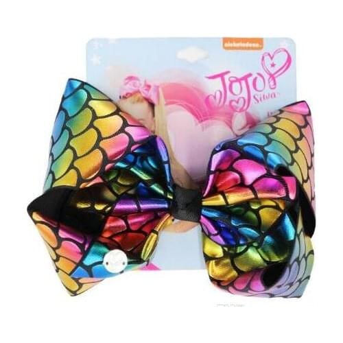 Fish Scales Bowknot Hairclip 8inch Hair Bows Hairpin Barrette Headwear For Baby Girl Hair Accessories Drop shipping