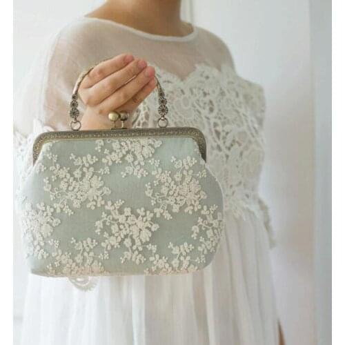 2021 Summer Bag With Flowers Women Csual Beach Vacation Simple Lace Embroid Straw Bucket Bag Burlap Square Bag Messenger Bag