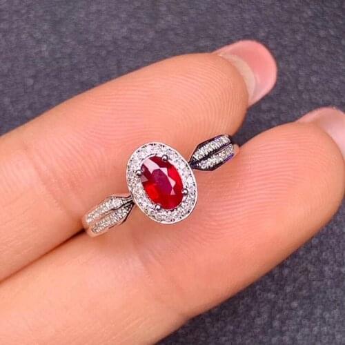 Woman Wedding Ring Naturaland Real ruby ring Natural and real ruby 925 sterling silver Fine Ring