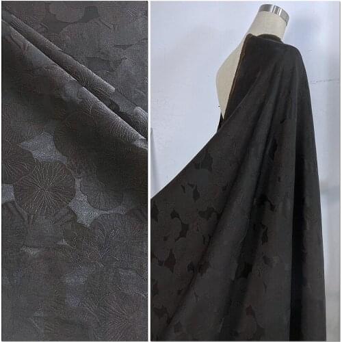 33 Mummi Heavy Silk Tang Suit Fabric Cheongsam Dress Satin Jacquard Fragrant Cloud Yarn With Lotus Leaf