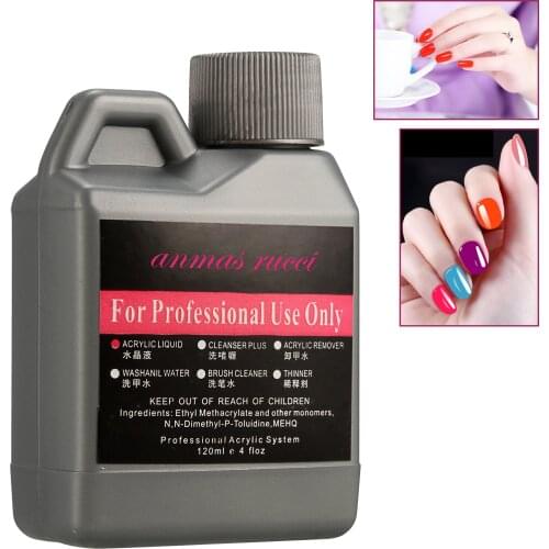 2 Pcs Professional Acrylic Liquid 120ml 4oz for Nail Art False Tips Salon Tools