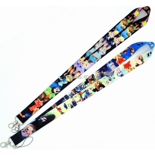 20/Lot Judy Hopps Nick Wilde Chief Bogo Benjamin Clawhauser Mr. Big Lanyard Key Card ID Neck Straps Party Gifts Retail W