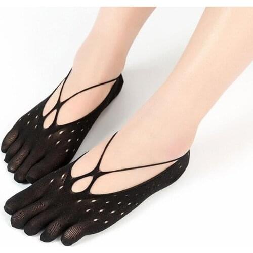 2021 Orthopedic Compression Socks Womens Toe Socks Ultra Low Cut Liner With Gel Tab Breathable Five Finger Socks