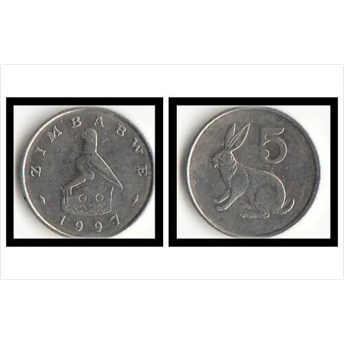 Zimbabwe 5 Cents Coins Africa Original Coin Collectible Edition Real Rare Commemorative