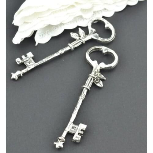 5Pcs metal key Charm Antique Tibetan Silver Pendant Jewelry Products Charms Diy Pendants For Necklace Bracelets 2236