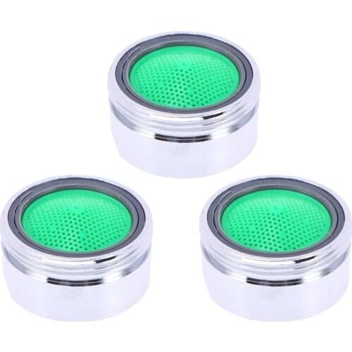 3 Pcs Brass Faucet Aerator Polished Chrome Female Thread Replacement Part for Bathroom