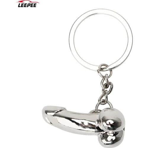 Car Key Chain Keychain Creative Gift Dildo Key Rings Keyfob Auto Key Ring Zinc Alloy Penis Shape