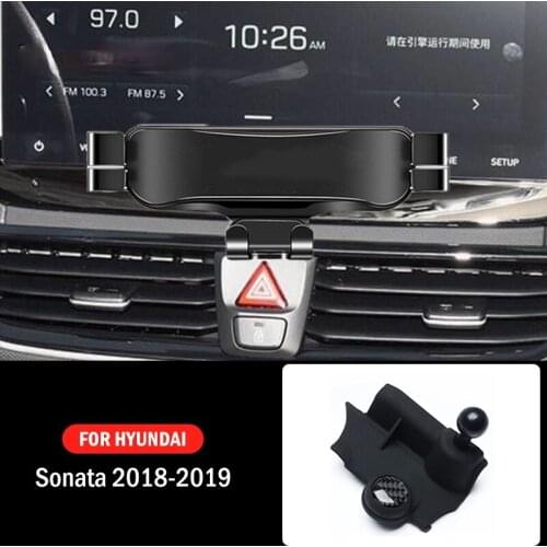 Car Mobile Phone Holder For Hyundai Sonata 9 2018 2019 Special Mounts GPS Stand Gravity Navigation Bracket Car Accessories