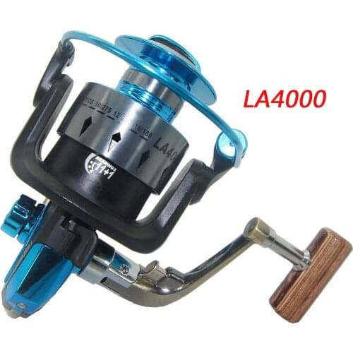 Free shipping 1pcs High quality Spinning Fishing Reel 11+1BB 5.1:1 LA4000A,blue-black-Copper