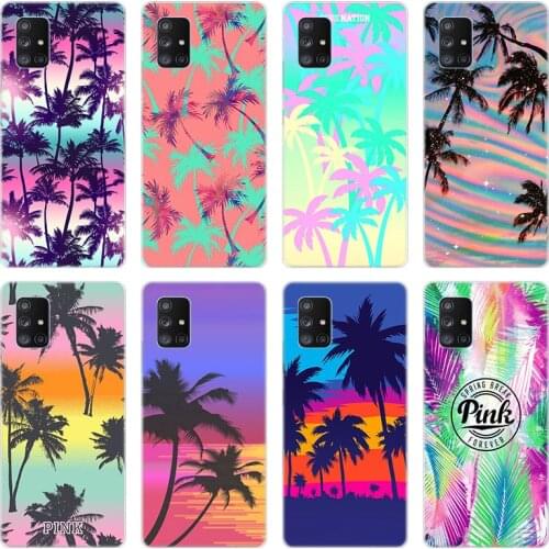 Palm trees Summer beach Case for Samsung Galaxy A10 A21 A30 A50 A70 S A20 E A40 A01 A11 A31 A41 A51 A71 A81 A91 Silicone Cover