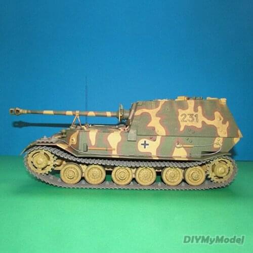 DIYMyModel1:25 Scale Ferdinant Jagdpanzer Elefant Tank Destroyer Handcraft Paper Model Kit Handmade Toy Puzzles