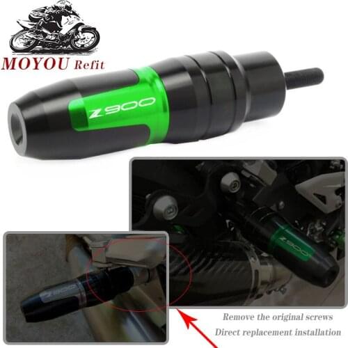 For KAWASAKI Z900 Z 900 2017 2018 2019 2020 Motorcycle CNC Aluminum Frame Crash Pads Exhaust Sliders Crash Protector With logo
