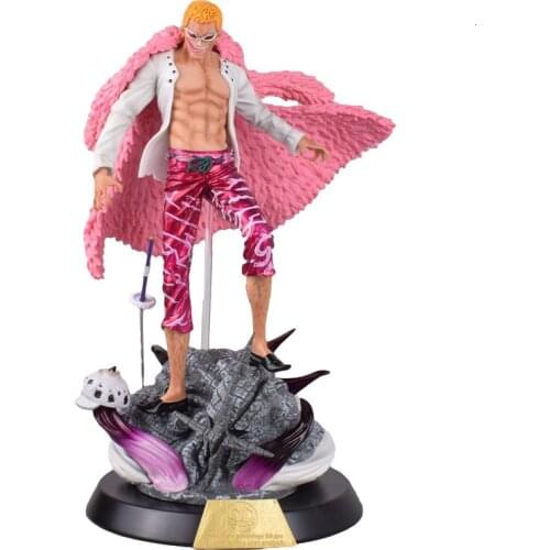 One Piece Action Figure GK Donquixote Doflamingo 37cm Doll Model Statue Collection Toys Anime Exquisite Quality Desktop Figma